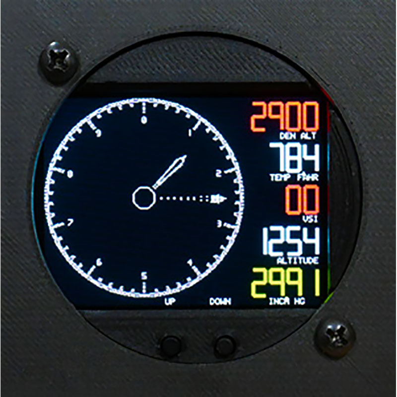 Radiant Digital Altimeter with LCD Screen- Second Generation for 2.25''  Mount