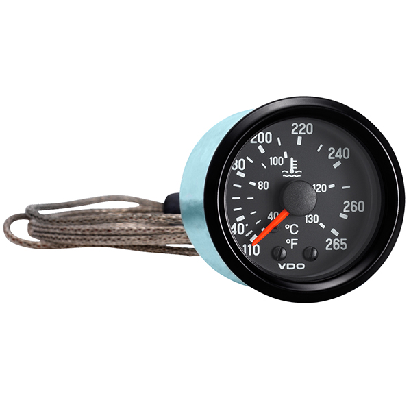 VDO Water Temperature Mechanical Gauge With 72 Inch Capillary 2650F   10 06659 