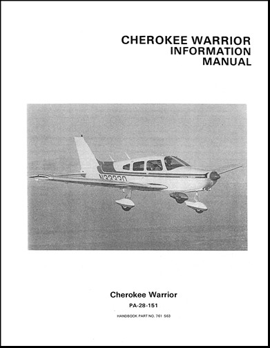 Piper Pa28 151 Cherokee Warrior Pilots Informational Manuals Aircraft Spruce