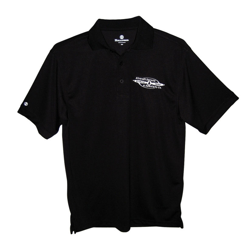 Spruce Mens Polo Shirt - Black | Aircraft Spruce
