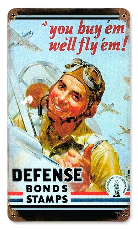 Defense Bond Stamps Sign | Aircraft Spruce