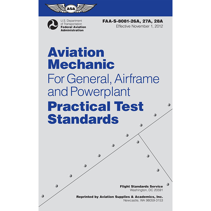 ASA Aviation Mechanic Practical Test Standards for General, Airframe ...