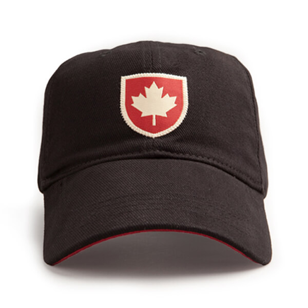 Canada Shield T-shirt, Black, Red Canoe