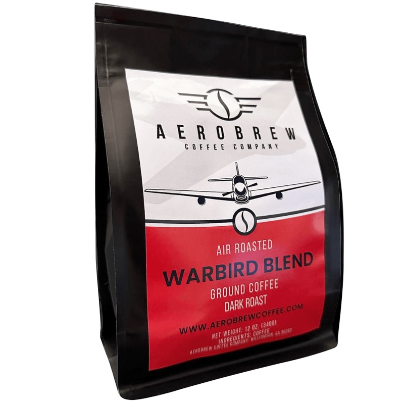 Aerobrew Warbird Blend Air Roasted Coffee Dark Roast Aircraft Spruce