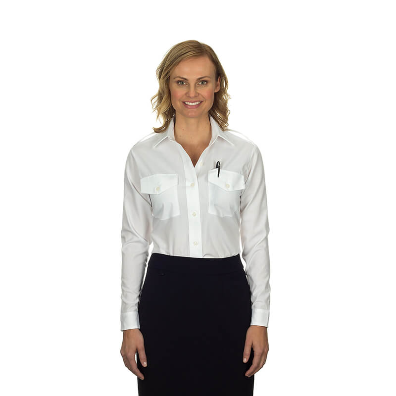 Aviator Pilot Shirts Female White Long Sleeve | Aircraft Spruce