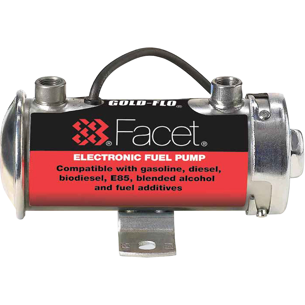 Facet New Cylindrical Solid State Fuel Pump 12V, 6.5-8Psi, 24Min Dry Lift, 32 GPH