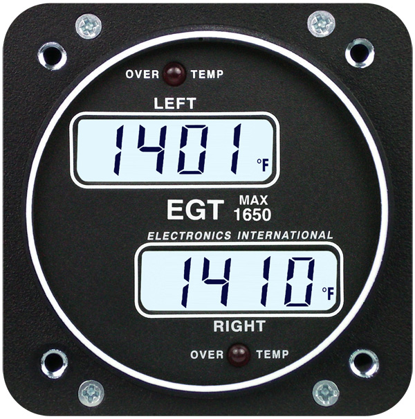 Electronics International OPT1 Oil Pressure And Oil Temp Primary Gauge  2-1/4 TSO