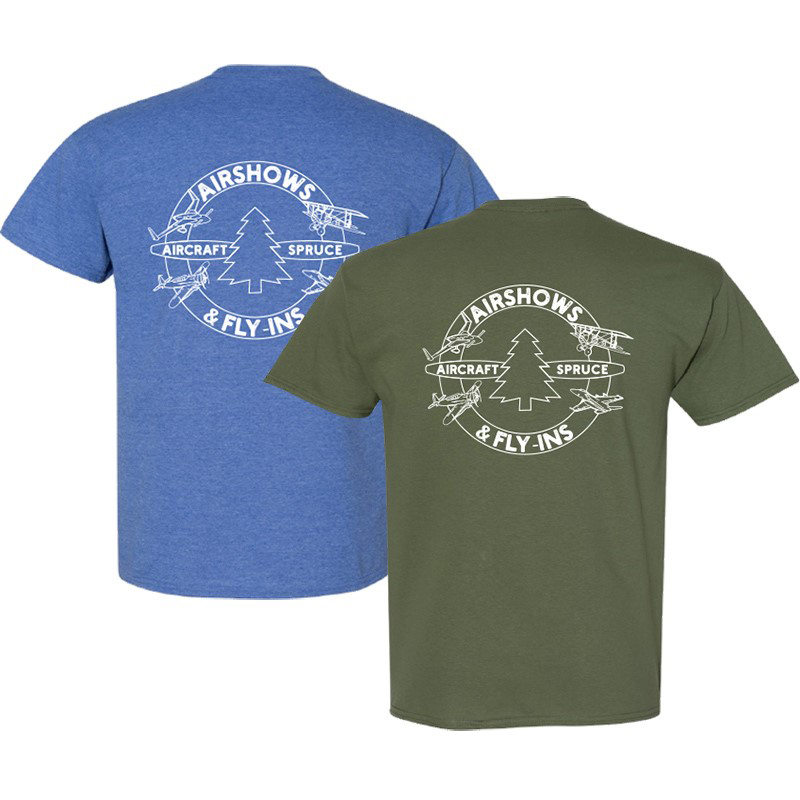 Aircraft Spruce Airshows & Fly-Ins Crew Tees | Aircraft Spruce