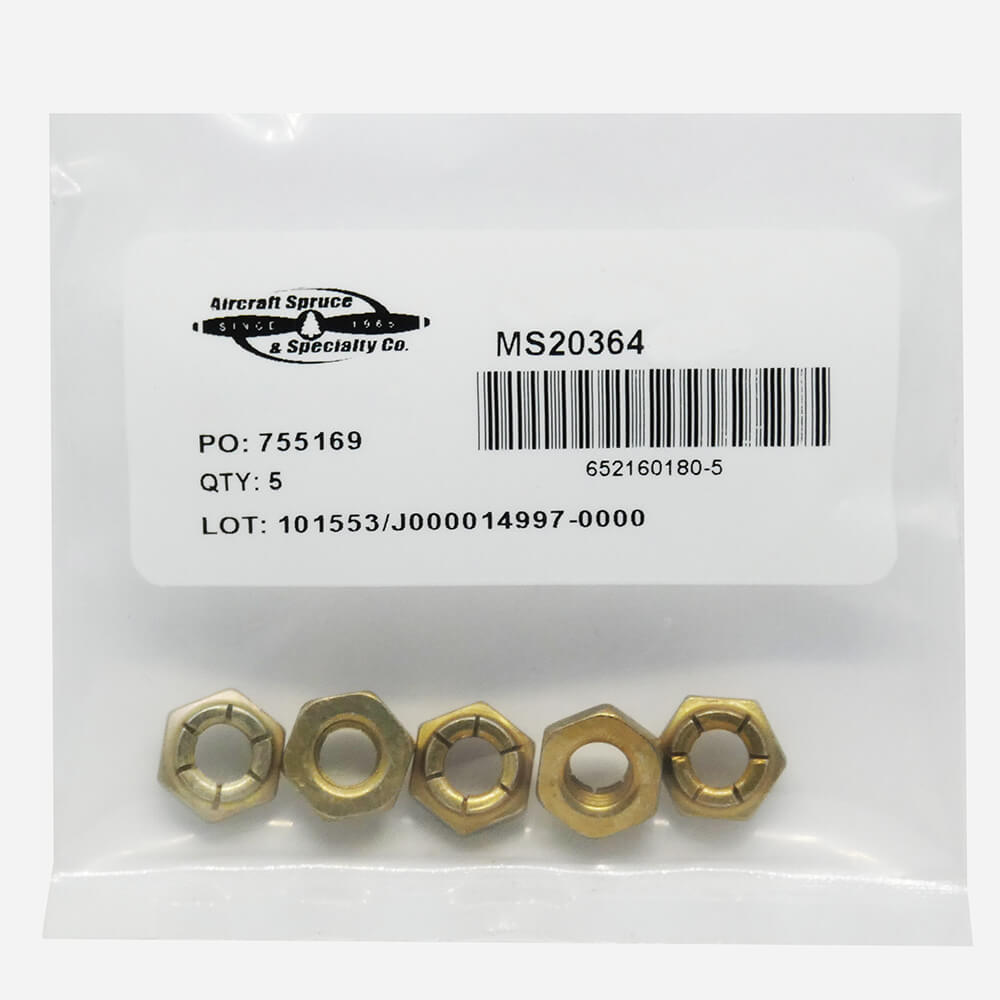 MS20364-428C THIN HEX NUT (PACK OF 5) | Aircraft Spruce